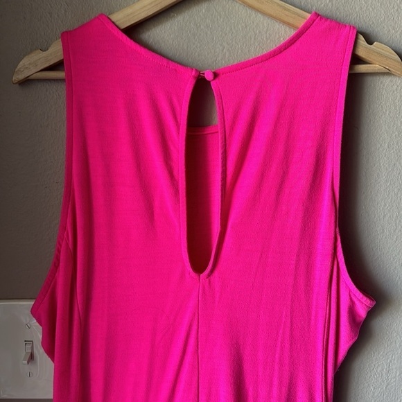 TORRID Hot Pink Sleeveless Sharkbite Hem Dress - Picture 8 of 8